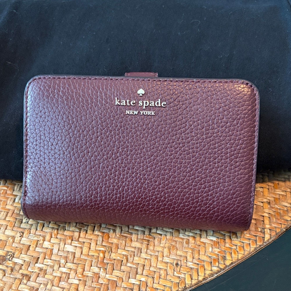 Kate Spade Pebbled Leather Burgundy Women’s Wallet